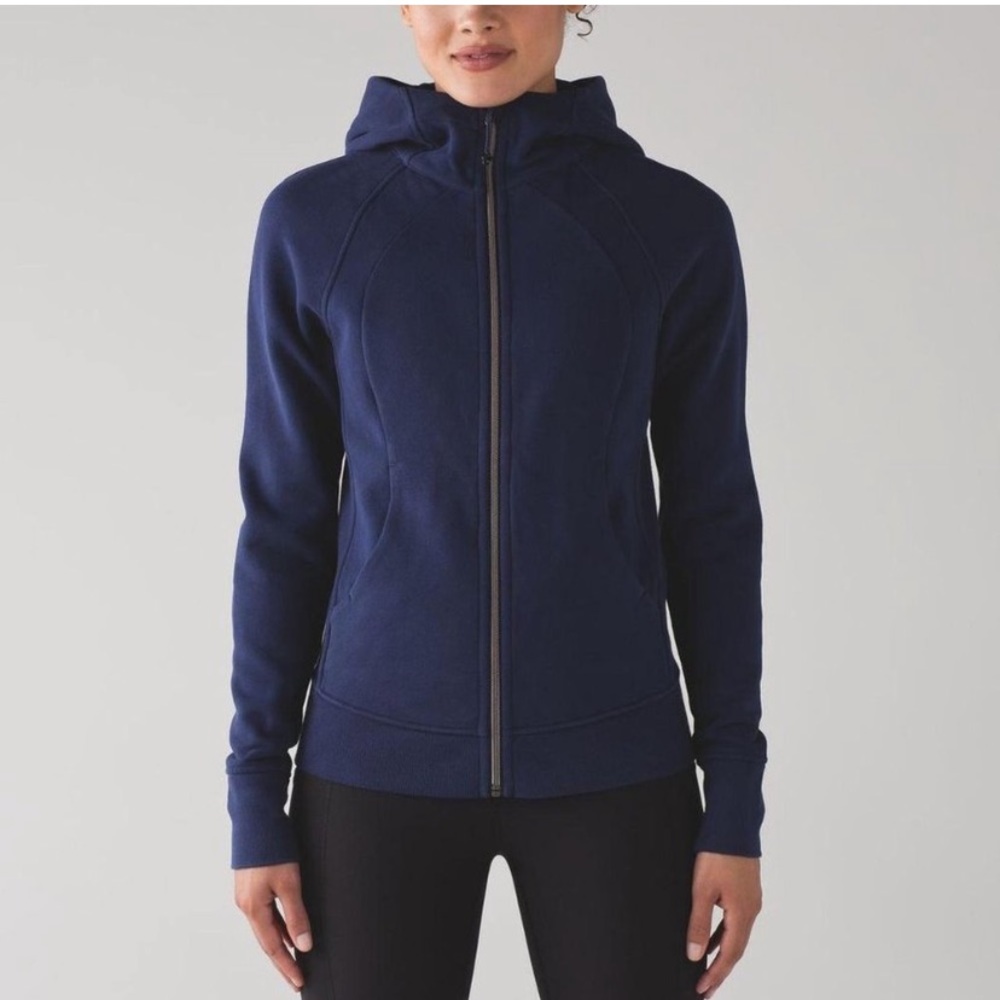 lululemon athletica Navy Blue Full-Zip Hooded Sweater
